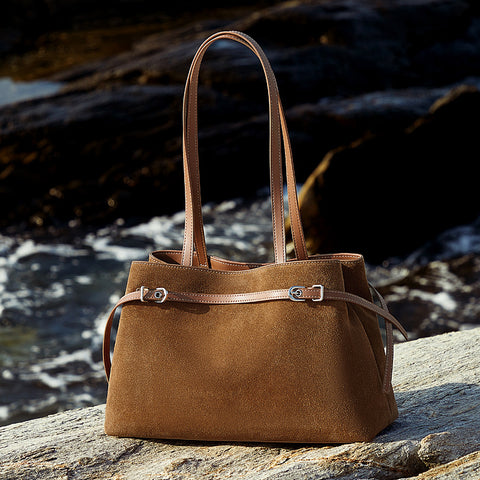 Versatile High-capacity Suede Retro Totecrossbody Bag