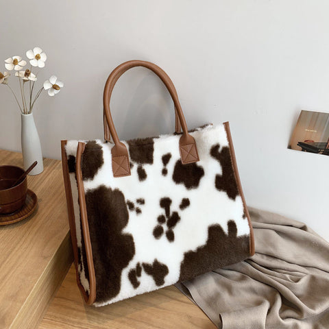 New Trendy Autumn Winter Versatile Plush Shoulder Bag