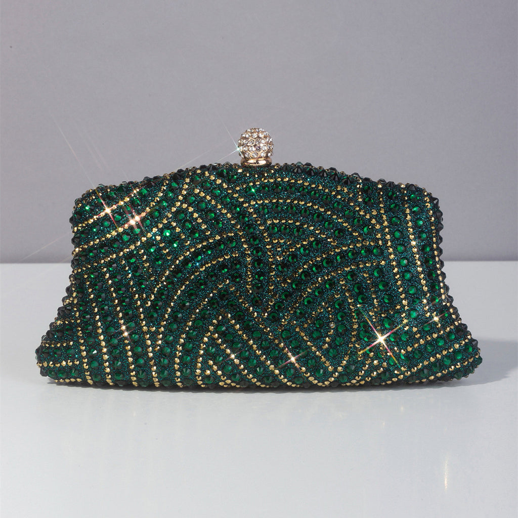 Shimmering And Elegant Rhinestone-decorated Clutch