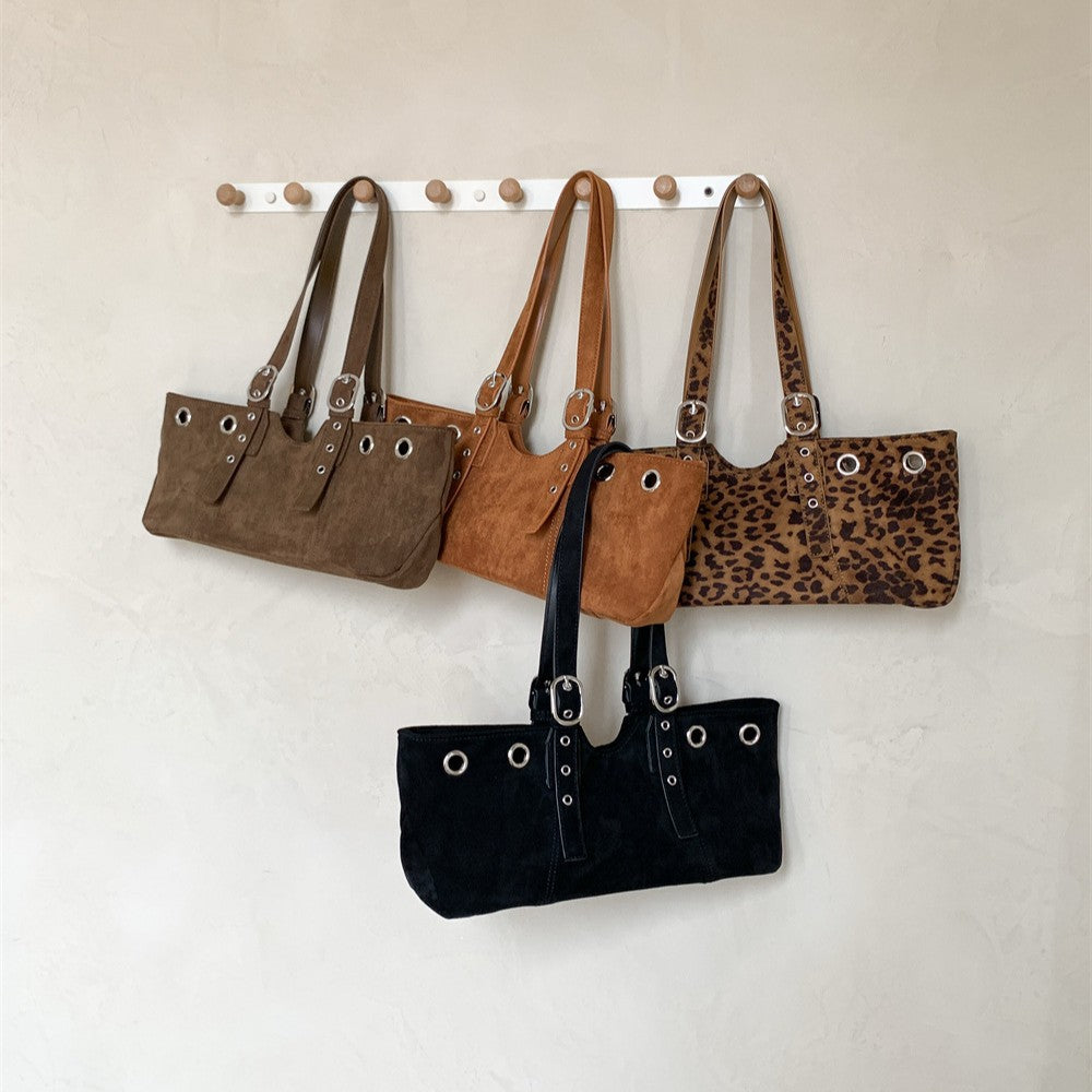 Retro Suede Fluffy Handheld Shoulder Bag For Women