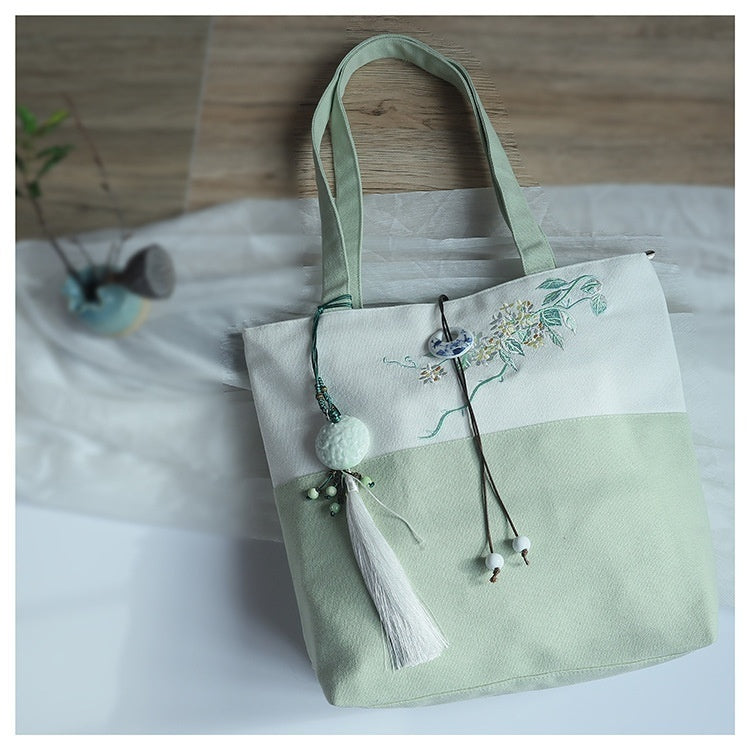 Artistic Retro Canvas Chinese Style Shoulder Handbag