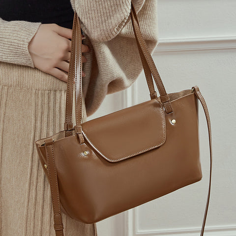Korean-style Fashionable All-match Womens Leather Shoulder Bag