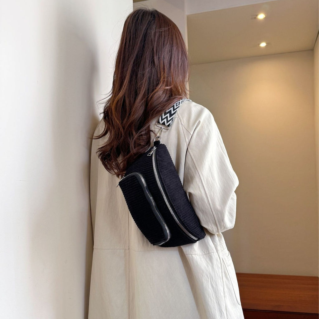 Stylish Corduroy Casual Minimalist Lightweight Crossbody Bag For Women
