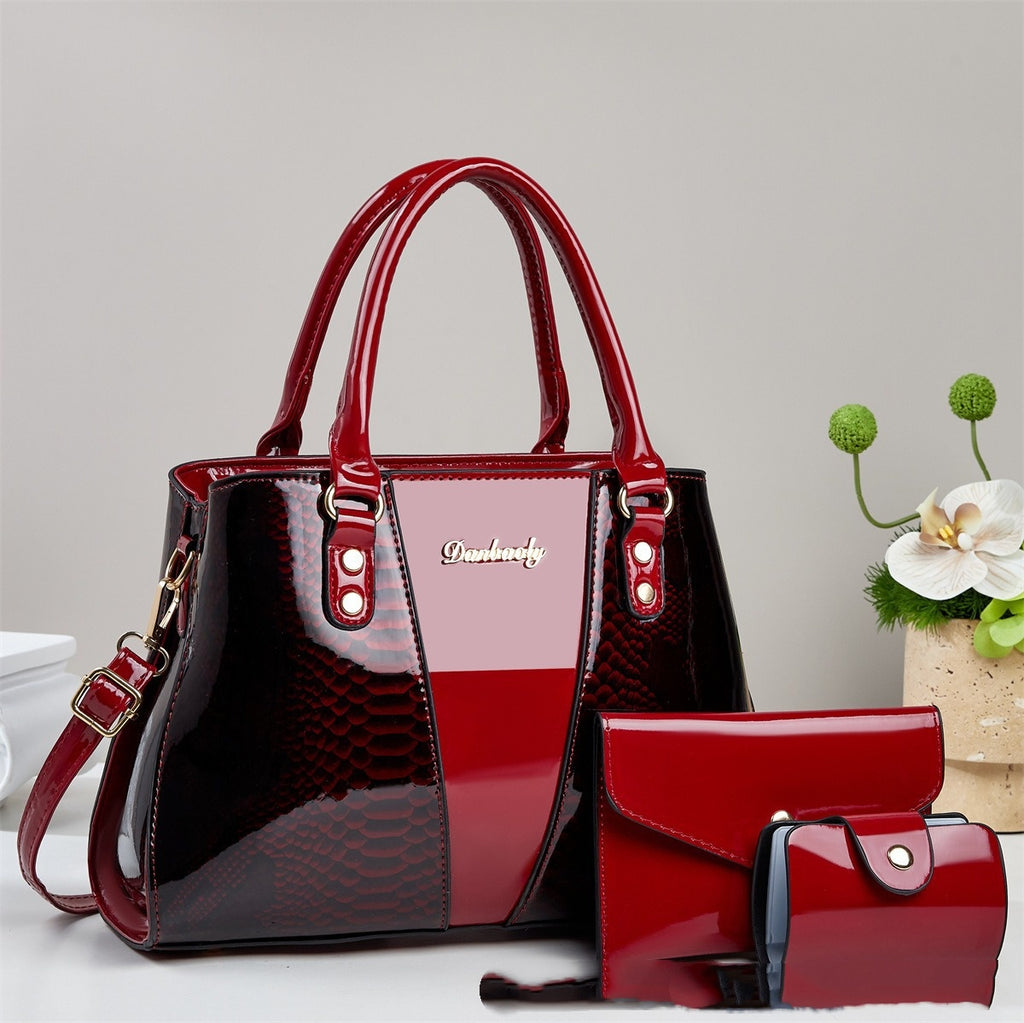Large-capacity Shouldercrossbody Bag With A Snakeskin Pattern Tote Handbag