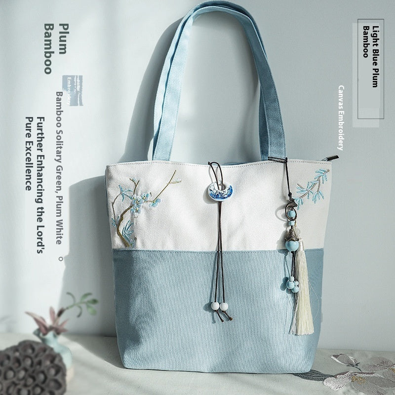 Artistic Retro Canvas Chinese Style Shoulder Handbag