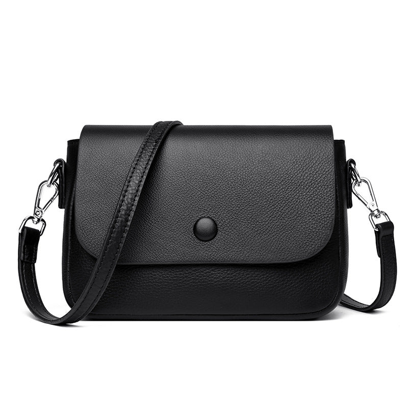 Women's Fashionable Simple One-Shoulder Cowhide Bag