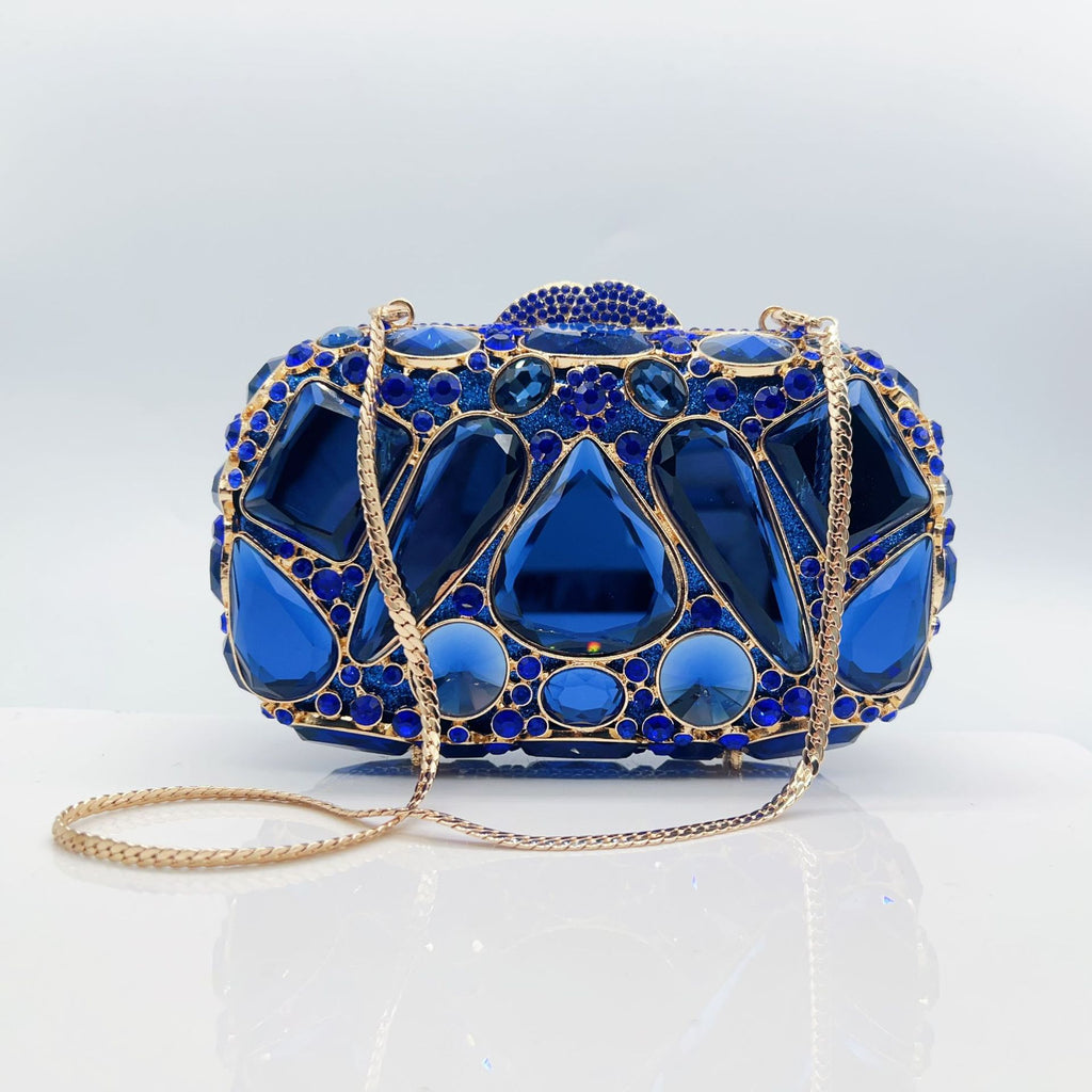 Diamond-Encrusted Evening Bag Glass Diamond Womens Clutch