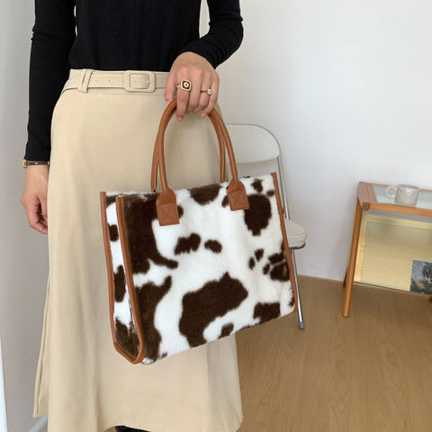 New Trendy Autumn Winter Versatile Plush Shoulder Bag