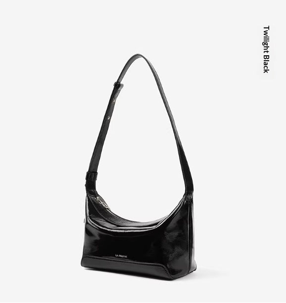 Full-grain Leather Lunch Black Genuine Leather Womens Crossbody Bag Handbag