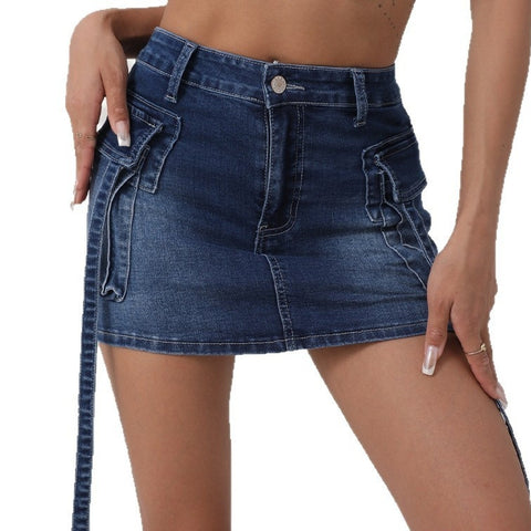 Womens Stylish Hip-hugging Mini Skirt