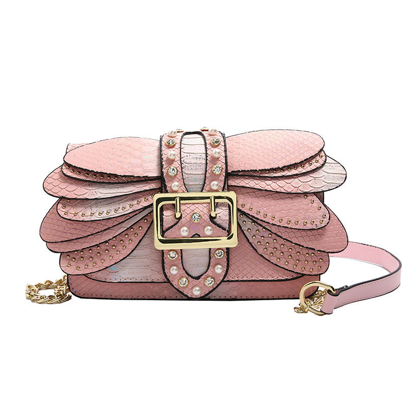 Studded Chain Shoulder Crossbody Bag