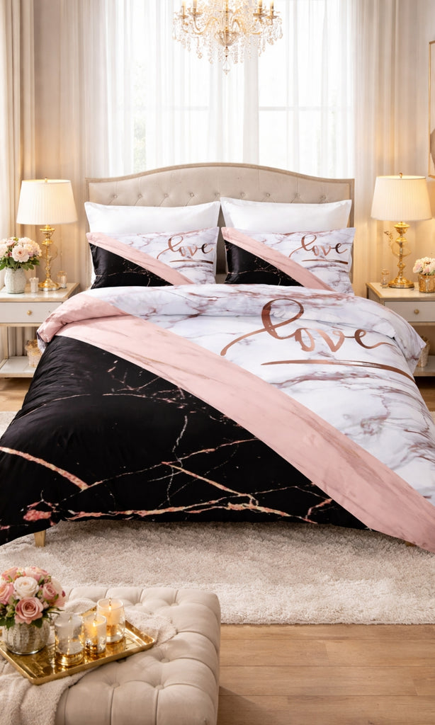 Three Art Marble Home Textile Linen Sheets