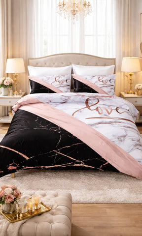 Three Art Marble Home Textile Linen Sheets