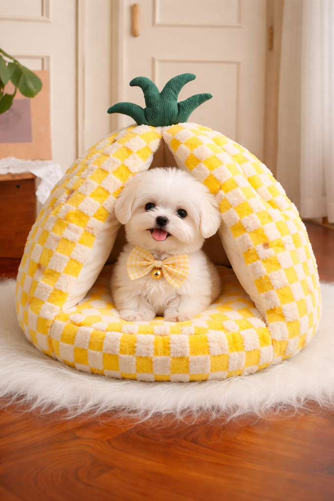 Pineapple Shaped Cozy Pet Nest