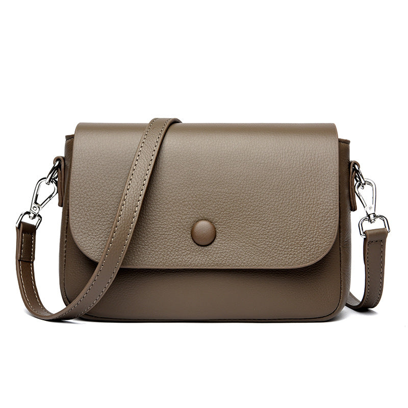 Women's Fashionable Simple One-Shoulder Cowhide Bag