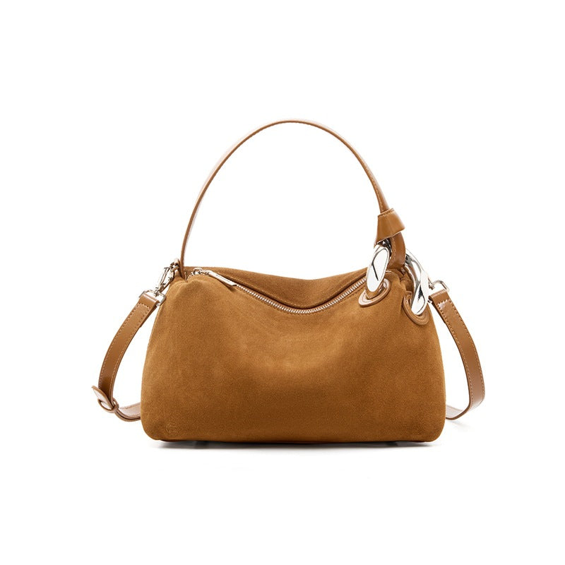 Womens Large-Capacity Commuter Leather Tote Bag