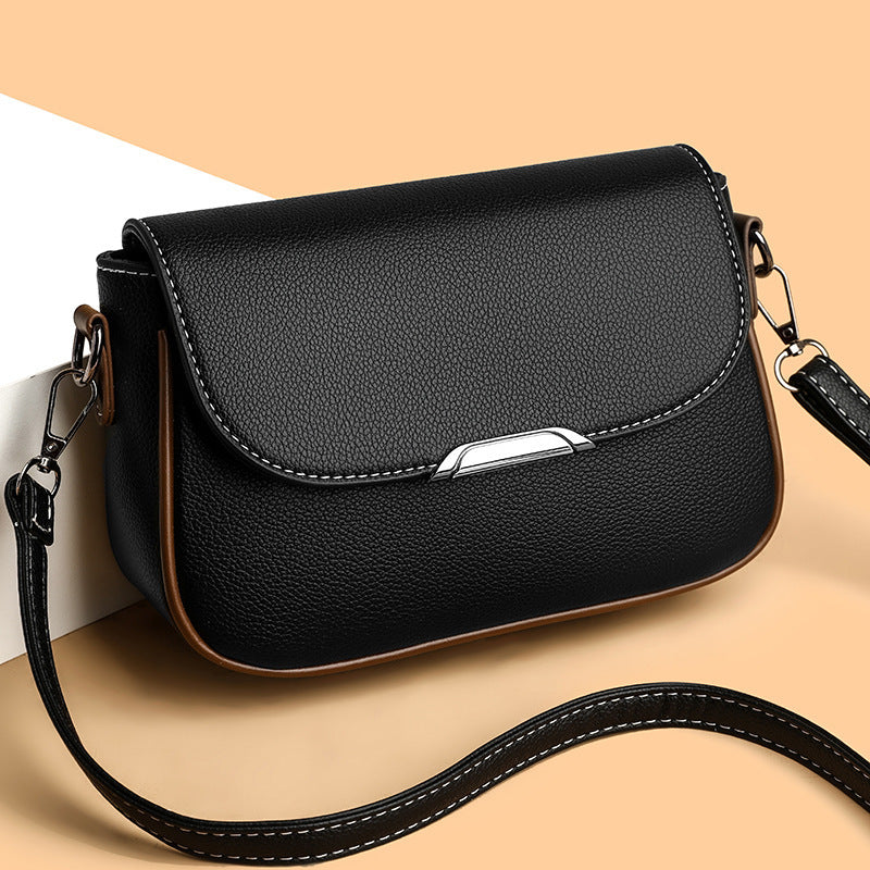 Womens High- Elegant Large Flap Mailbag ShoulderCrossbody Bag