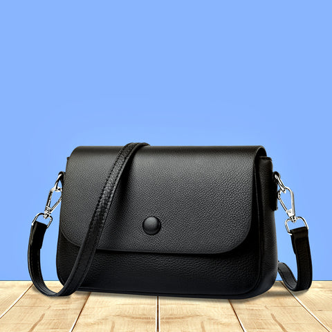 Women's Fashionable Simple One-Shoulder Cowhide Bag