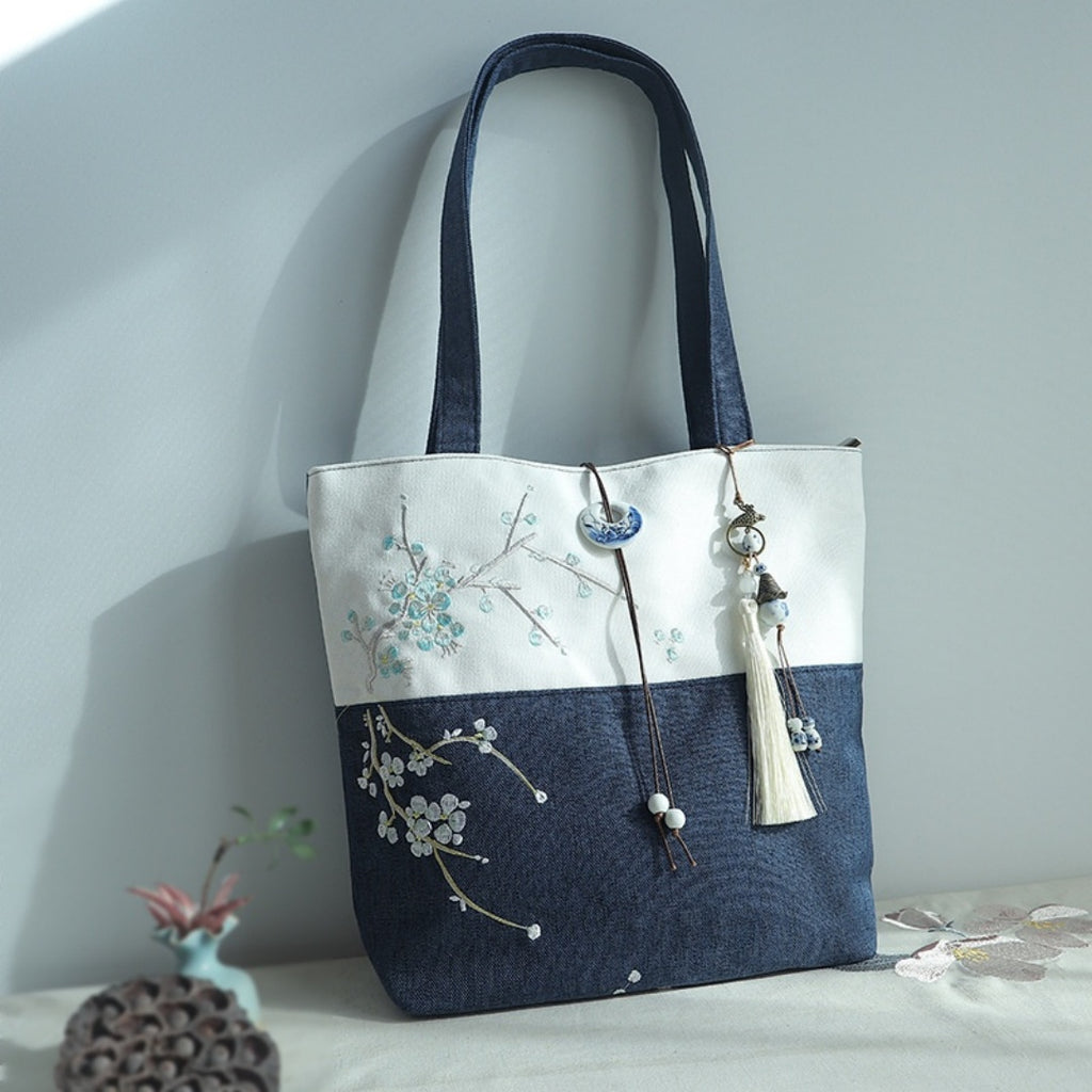 Artistic Retro Canvas Chinese Style Shoulder Handbag
