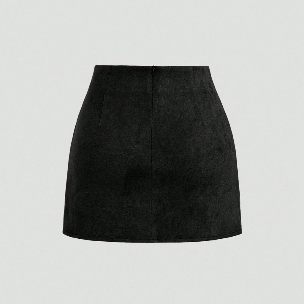 Womens Retro Rivet Tassel Mini Skirt