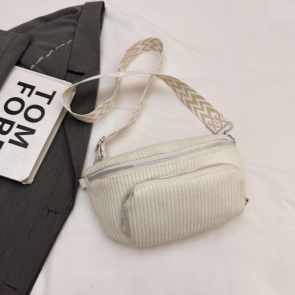Stylish Corduroy Casual Minimalist Lightweight Crossbody Bag For Women