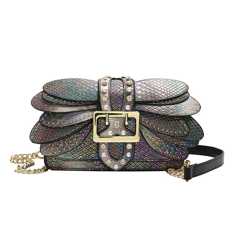 Studded Chain Shoulder Crossbody Bag