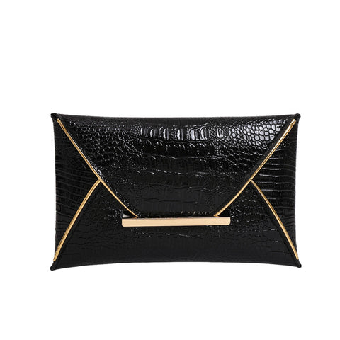 Versatile Trendy Crocodile-pattern Envelope Bag With A Chic Fashionable Vibe